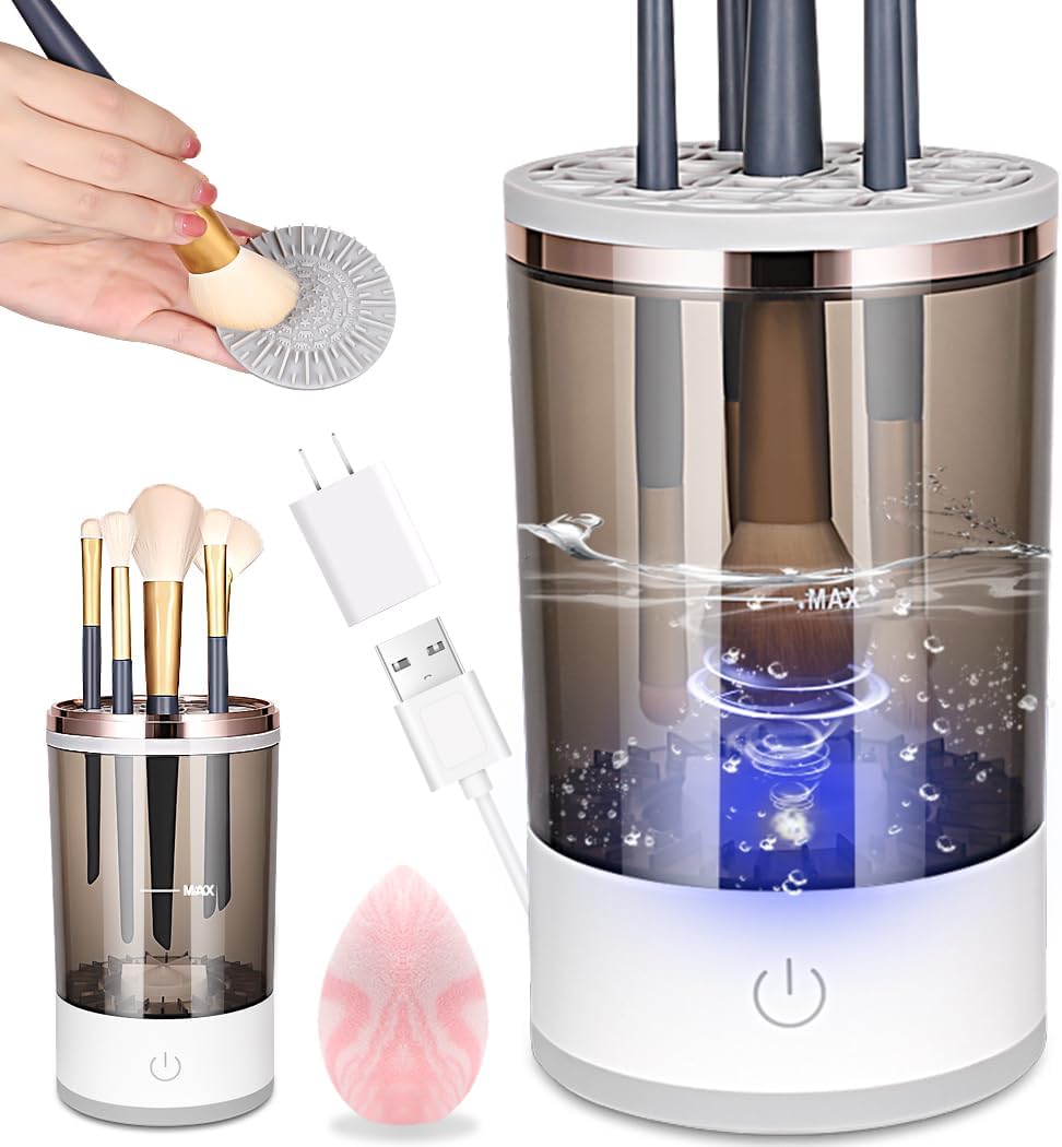 💄 3-in-1 Electric Makeup Brush Cleaner – Quick & Easy Cleaning