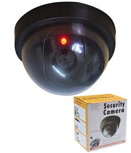 Dummy Dome Security Camera – Flashing LED, Indoor/Outdoor