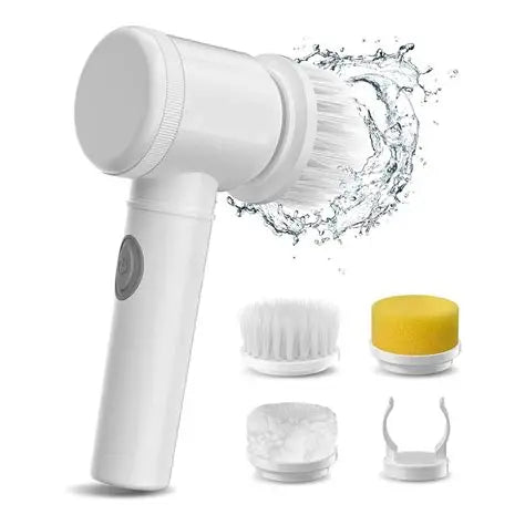 Cordless Electric Rotary Scrubber – 5 Brush Heads