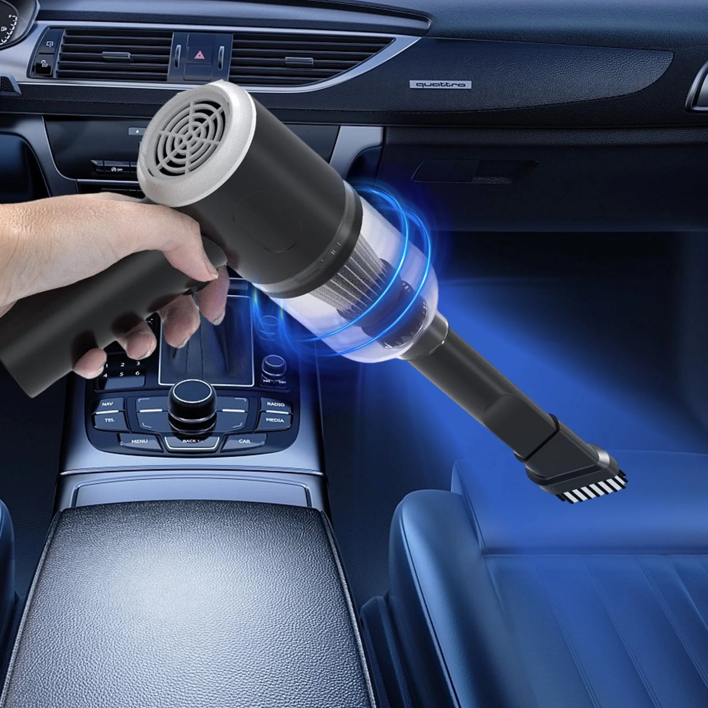 Portable Wireless Car Vacuum Cleaner – Dry & Wet USB Rechargeable