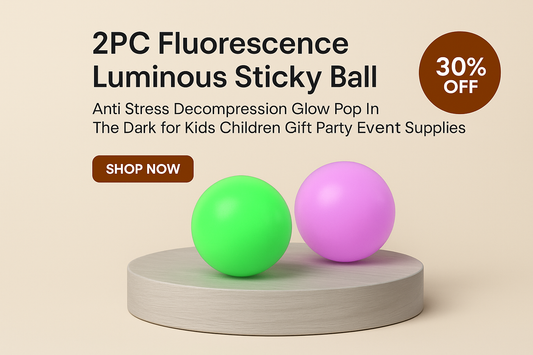 Sticky Glow Balls – 2pcs | Fun, Glow-in-the-Dark Stress Relief
