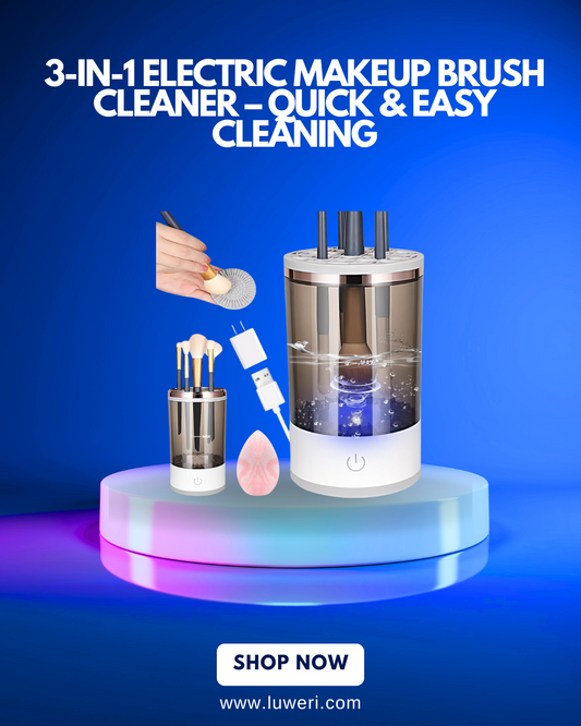 💄 3-in-1 Electric Makeup Brush Cleaner – Quick & Easy Cleaning