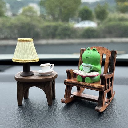 Cute Resin Frog Figurine – Funny Decoration for Desk or Home