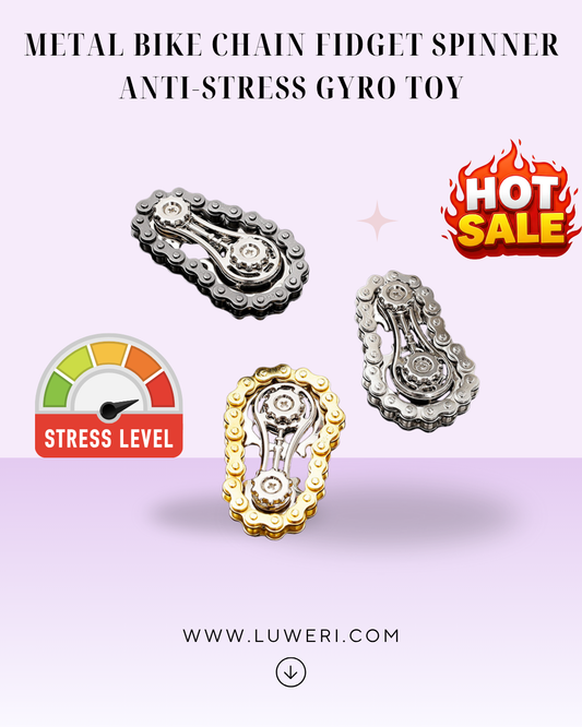 Metal Bike Chain Fidget Spinner – Anti-Stress Gyro Toy