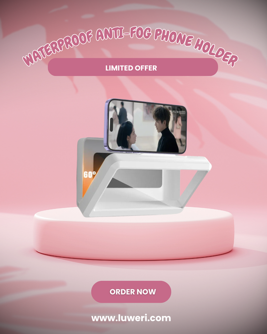 Shower-Friendly Waterproof Phone Holder with Anti-Fog Touch Screen