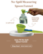 No-Spill Funnel Spoon for Protein, Baby Food & Drink Mixes