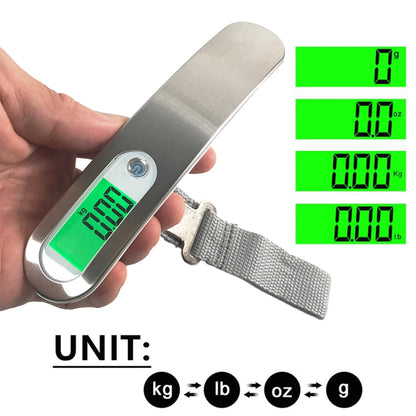 ⚖️ 110Lb/50Kg Portable Digital Luggage Weight Scale – LCD Display Travel Tool