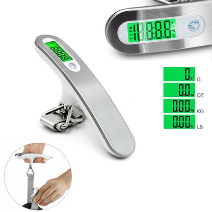 ⚖️ 110Lb/50Kg Portable Digital Luggage Weight Scale – LCD Display Travel Tool