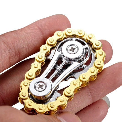 Metal Bike Chain Fidget Spinner – Anti-Stress Gyro Toy
