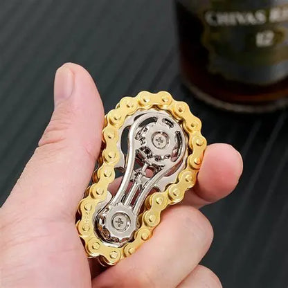 Metal Bike Chain Fidget Spinner – Anti-Stress Gyro Toy