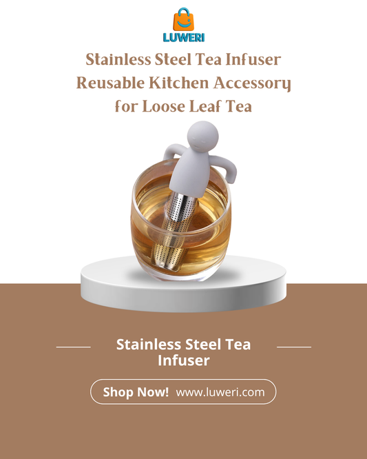 Stainless Steel Tea Infuser – Reusable Kitchen Accessory for Loose Leaf Tea