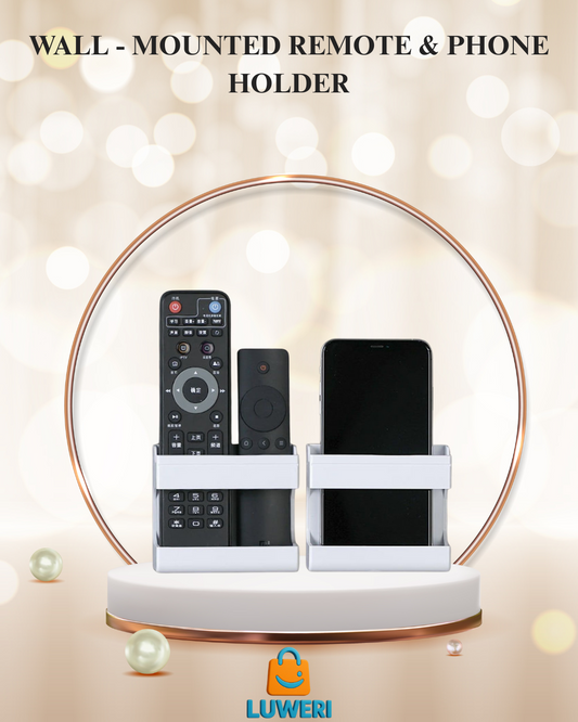 Wall-Mounted Remote & Phone Holder