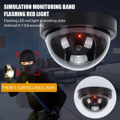 Dummy Dome Security Camera – Flashing LED, Indoor/Outdoor