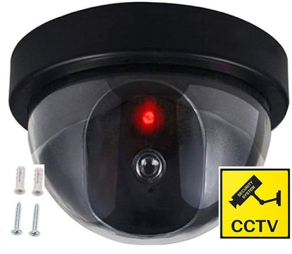 Dummy Dome Security Camera – Flashing LED, Indoor/Outdoor