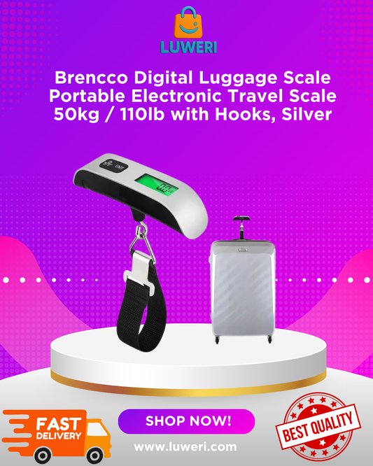 ⚖️ 110Lb/50Kg Portable Digital Luggage Weight Scale – LCD Display Travel Tool