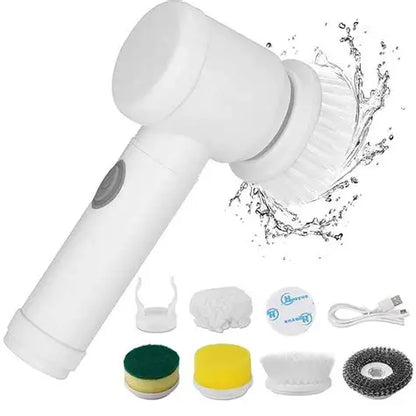 Cordless Electric Rotary Scrubber – 5 Brush Heads