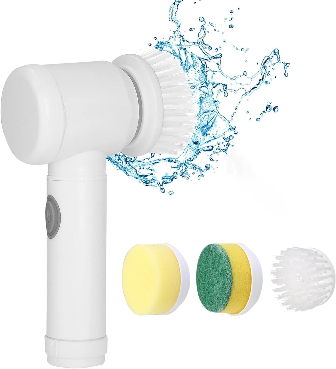 Cordless Electric Rotary Scrubber – 5 Brush Heads