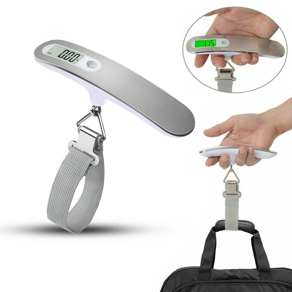 ⚖️ 110Lb/50Kg Portable Digital Luggage Weight Scale – LCD Display Travel Tool