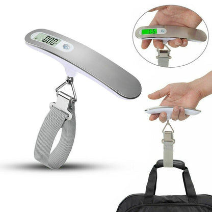 ⚖️ 110Lb/50Kg Portable Digital Luggage Weight Scale – LCD Display Travel Tool