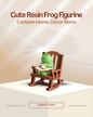 Cute Resin Frog Figurine – Funny Decoration for Desk or Home