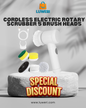 Cordless Electric Rotary Scrubber – 5 Brush Heads